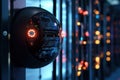 Modern robotic technology in a data center showcasing advanced computational systems Royalty Free Stock Photo