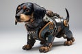 Futuristic Robotic Dog: Mechanized Canine Companion with High-Tech Design and Detailing