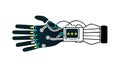 Futuristic Robotic Glove, Wearable Tech, Human-Machine Interface. vector design Generative AI Royalty Free Stock Photo