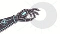 Futuristic Robotic Hand, Advanced Technology and Innovation, vector design Generative AI Royalty Free Stock Photo