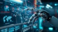 Futuristic Robotic Hand Interaction