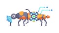 Futuristic robotic insect: advanced miniature drone technology, vector design Generative AI Royalty Free Stock Photo