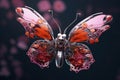 Futuristic robotic mechanical butterfly with integrated nanotechnology