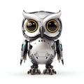 Futuristic Robotic Owl with Inquisitive Gaze. Generative ai