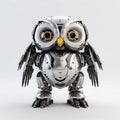 Futuristic Robotic Owl with Inquisitive Gaze. Generative ai