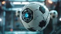 Futuristic Robotic Soccer Ball with Advanced Technology, Generative AI