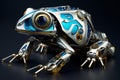 Futuristic Robotized modern frog. Generate Ai