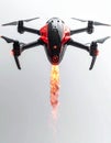 Futuristic Rocket Drone in Flight Royalty Free Stock Photo