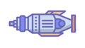 Futuristic Rocket Ship Icon - Space Travel Sci-Fi Exploration, vector design Generative AI Royalty Free Stock Photo