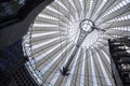 Futuristic roof at Sony Center in Berlin, Germany.