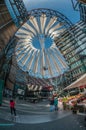 Futuristic roof at Sony Center, Potsdamer Platz, Berlin, Germany Royalty Free Stock Photo