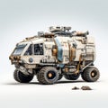 Futuristic Rv Model With Dirty Wheels - Paris Dakar Inspired