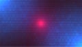 Futuristic scary background. Retro 80s backdrop. Dark blue hexagon pattern. Mysterious red glowing center Royalty Free Stock Photo