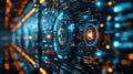 Glowing Futuristic Background With Circles