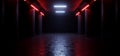 Futuristic Sci Fi Concrete Grunge Garage Hallway Hangar Basement Showroom Parking Stage Tunnel Corridor Cyber Glowing Neon Strips