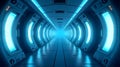 Futuristic Sci-Fi Corridor Background Royalty Free Stock Photo