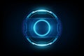 Futuristic Sci-Fi HUD Circle Element. Abstract Hologram Design Background. Virtual Reality. vector eps10