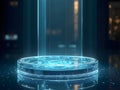 Futuristic Sci-Fi Pedestal with Light Beam Royalty Free Stock Photo