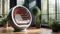 Futuristic sci-fi pod chair flat design product-view