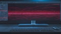 Futuristic sci-fi quantum supercomputer. Suitable for technology, future computing, innovation, artificial intelligence, quantum Royalty Free Stock Photo