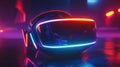 futuristic sci fi style radiant vr headset Royalty Free Stock Photo