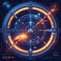 Futuristic Sci-Fi Targeting System HUD Royalty Free Stock Photo