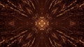 Futuristic science-fiction abstract pixelated wall paper background with brown and gold lights