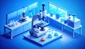 Futuristic Science Laboratory Isometric View Royalty Free Stock Photo