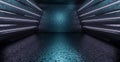 Futuristic SciFi Grunge Parking Showroom Car Garage Corridor Lights Empty Dark Room With Neon Glowing Lighted Dark Purple