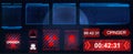 Futuristic screens HUD, GUI, UI and set titles