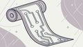 Futuristic Scroll with Intricate Circuit Board Pattern, Merging Past and Future, vector design Generative AI Royalty Free Stock Photo