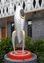 Futuristic sculpture by unknown artist outside the Virgin Hotel in the Design District in Dallas, Texas Royalty Free Stock Photo