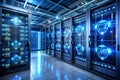A secure server room with multiple layers of protection Royalty Free Stock Photo