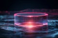 A futuristic security shield concept where hexagonal cells form a transparent digital barrier,
