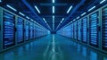 The futuristic server room. AI generated