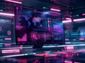 Futuristic Server Room Monitoring