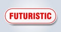 futuristic sign. rounded isolated button. white sticker Royalty Free Stock Photo