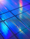 Futuristic Silicon Wafer and Microchip Technology Royalty Free Stock Photo