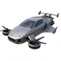 Futuristic Silver Flying Car with Propellers Royalty Free Stock Photo