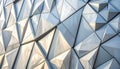 Futuristic Silver Triangular Building Exterior Royalty Free Stock Photo