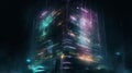 Futuristic Skyscraper: Holographic Facade and Neural Network Algorithms with ChatGPT Power