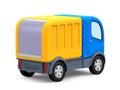 Futuristic small delivery truck cartoon back