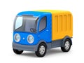 Futuristic small delivery truck cartoon