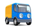 Futuristic small delivery truck cartoon