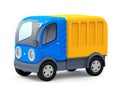 futuristic small delivery truck cartoon