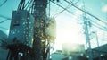 Futuristic smart electrical grid managing energy distribution