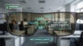 Futuristic Smart Glasses with Augmented Reality Interface Showing Artificial Intelligence LLM and RAG Data Processing in an Office Royalty Free Stock Photo