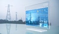 Futuristic Smart Grid Energy Management Interface Royalty Free Stock Photo