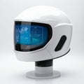 Futuristic Smart Helmet with Digital Visor Display Royalty Free Stock Photo