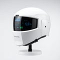 Futuristic Smart Helmet with Integrated HUD Display Royalty Free Stock Photo